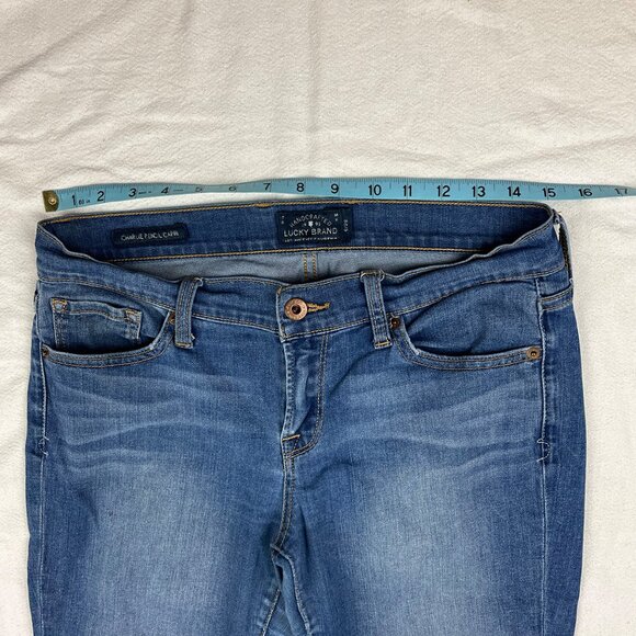 Lucky Brand Charlie Pencil Carpi Blue Jeans Size 6/28 Medium Wash Mid Rise Crop - Picture 14 of 16